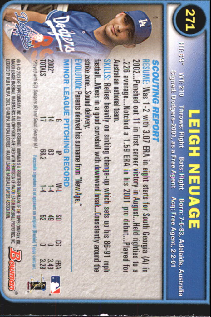 2003 Bowman Baseball "Gold" Parallel Cards - Picture 289 of 337