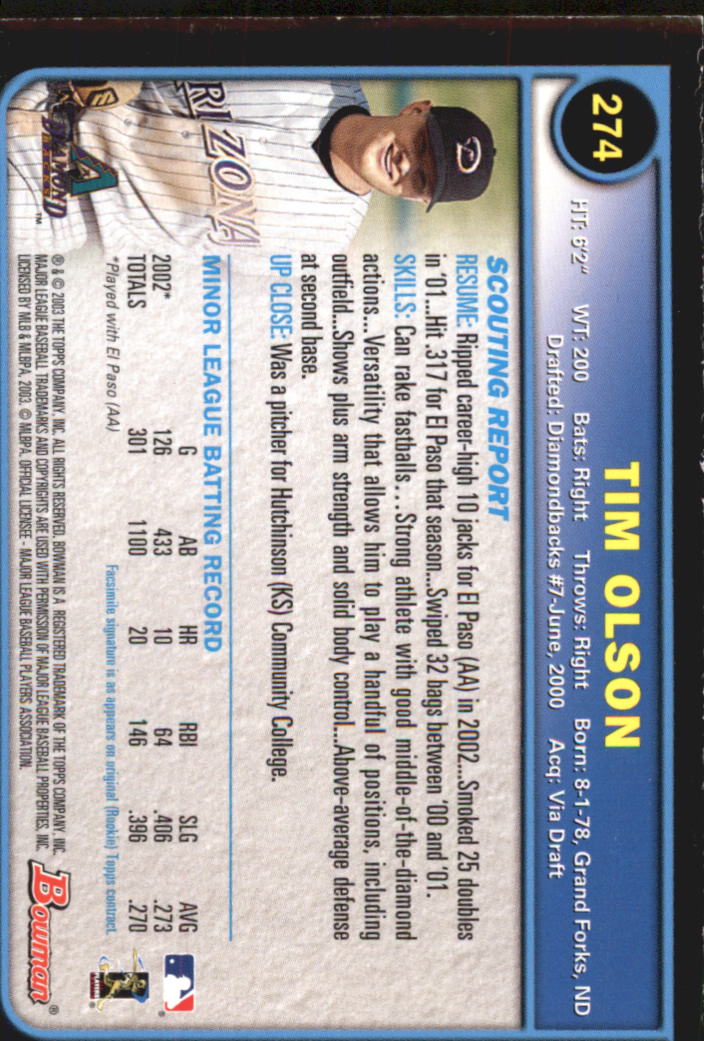 2003 Bowman Baseball "Gold" Parallel Cards - Picture 291 of 337