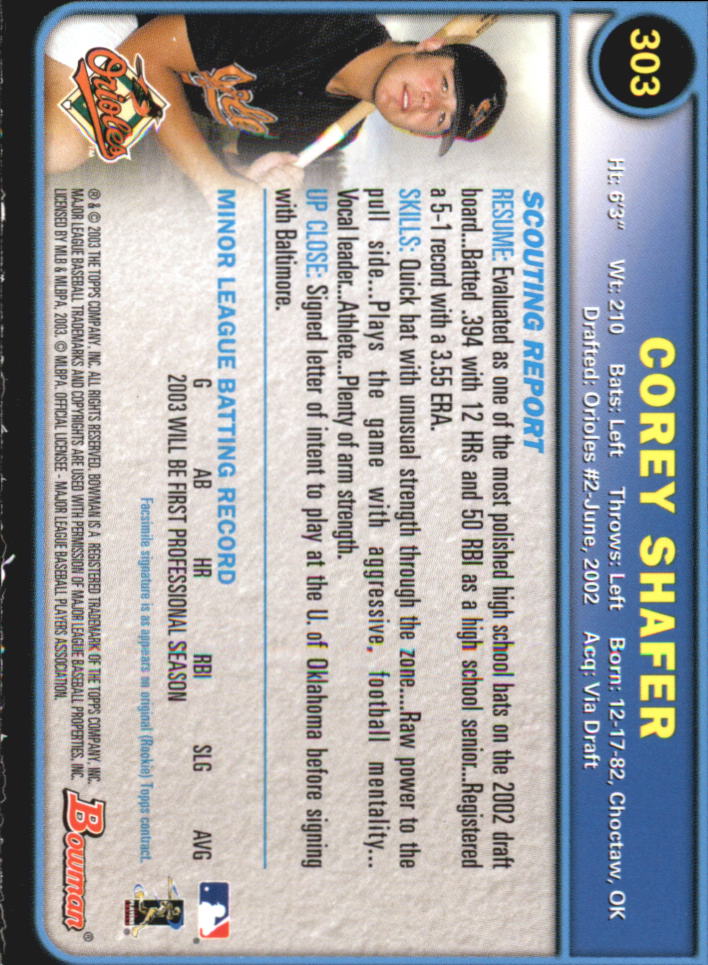 2003 Bowman Baseball "Gold" Parallel Cards - Picture 317 of 337