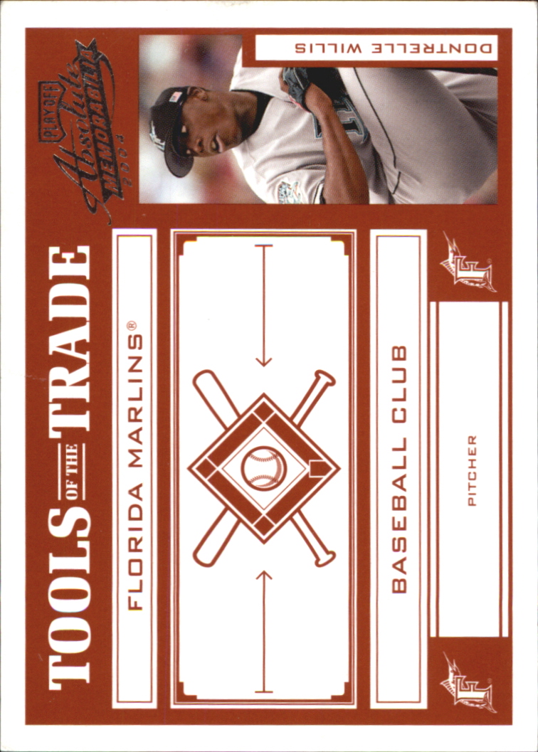 2004 Absolute Memorabilia Tools of the Trade Red #TT44 Dontrelle Willis A