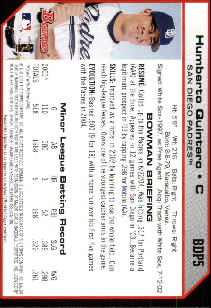 2004 Bowman Draft Baseball Card Pick (Base) - Picture 9 of 301
