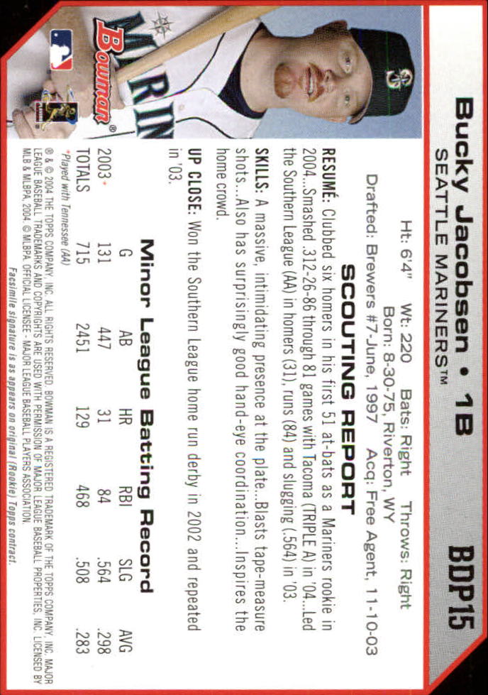 2004 Bowman Draft Baseball Card Pick (Base) - Picture 27 of 301