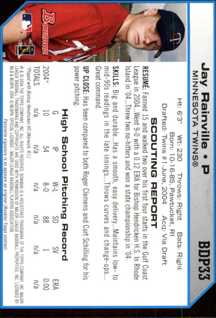 2004 Bowman Draft Baseball Card Pick (Base) - Picture 61 of 301