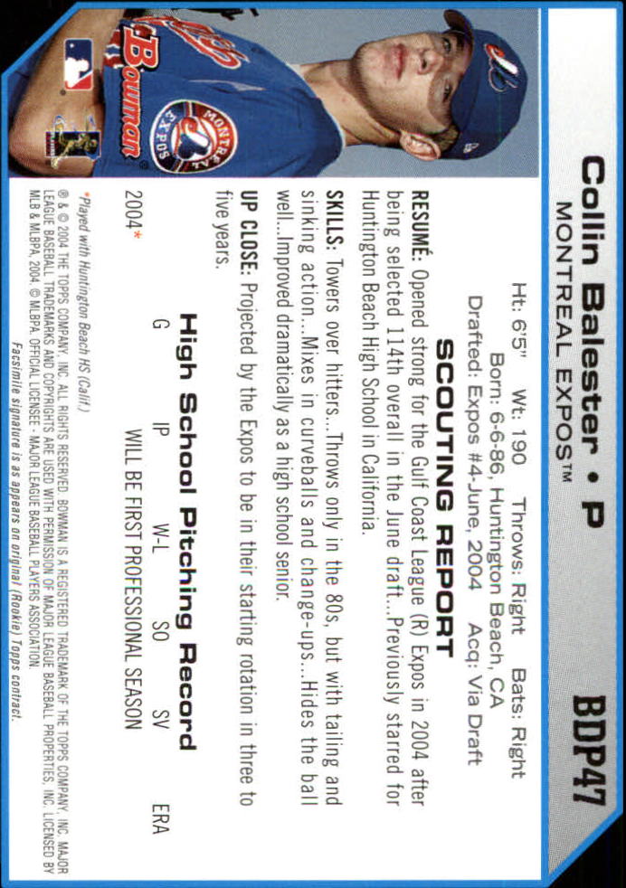 2004 Bowman Draft Baseball Card Pick (Base) - Picture 85 of 301