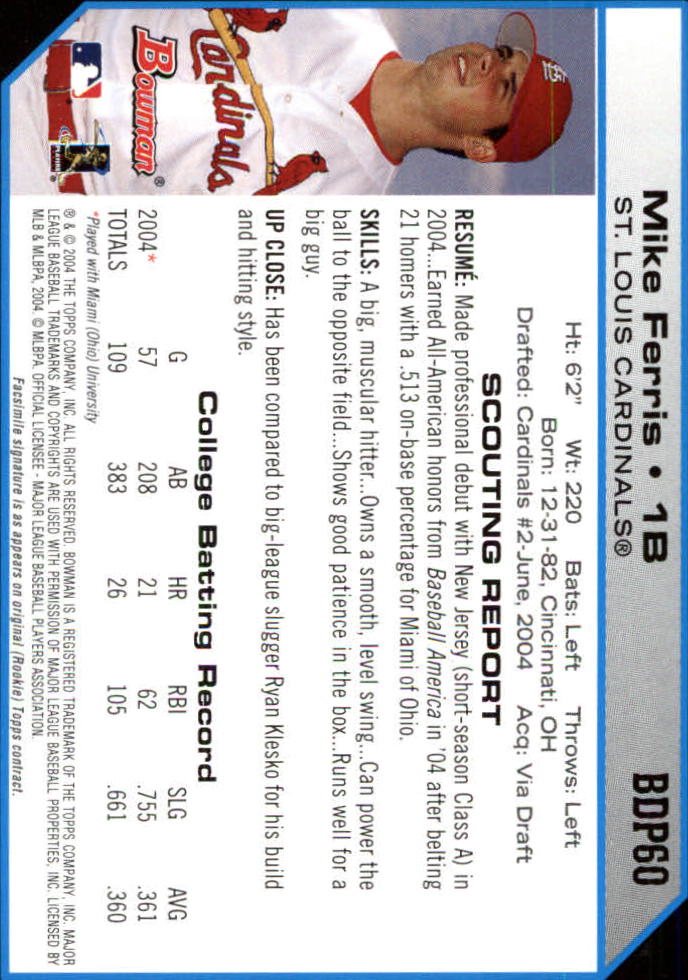 2004 Bowman Draft Baseball Card Pick (Base) - Picture 111 of 301