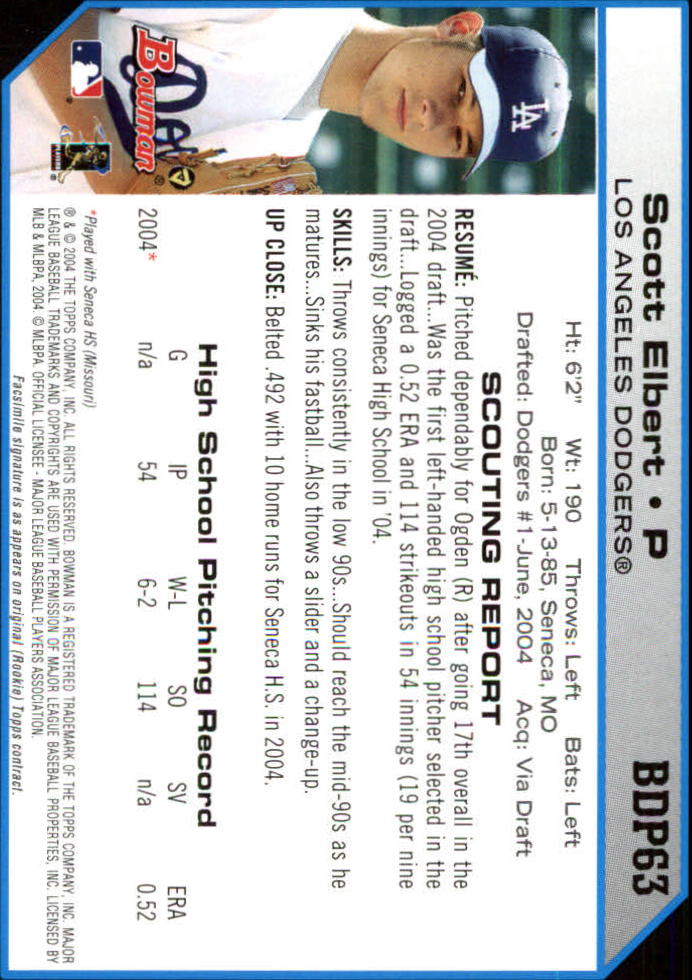 2004 Bowman Draft Baseball Card Pick (Base) - Picture 117 of 301