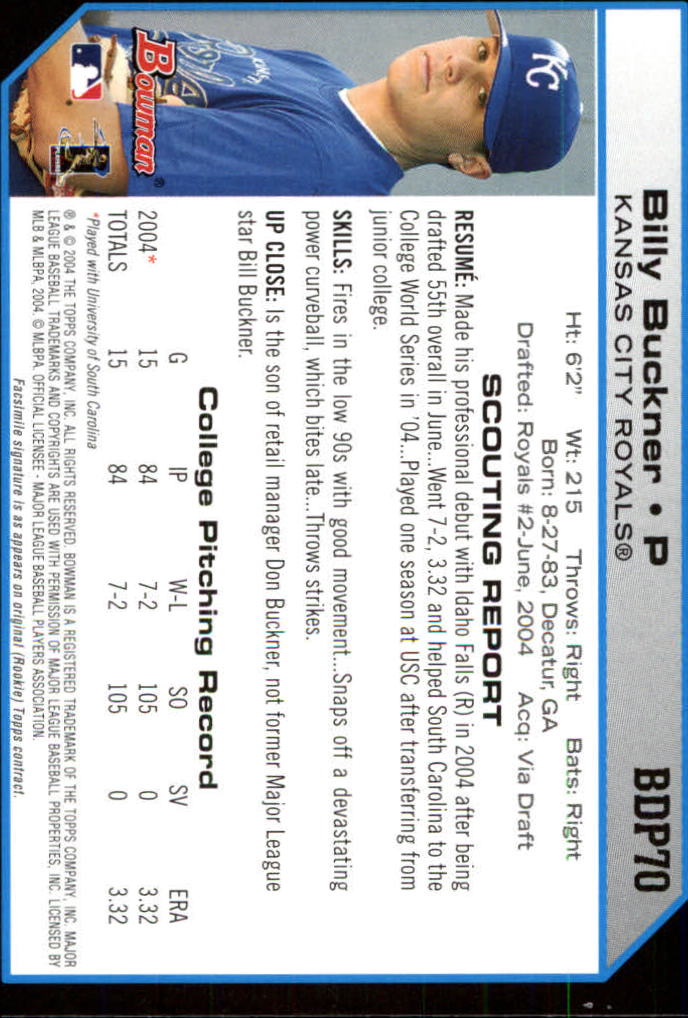 2004 Bowman Draft Baseball Card Pick (Base) - Picture 131 of 301