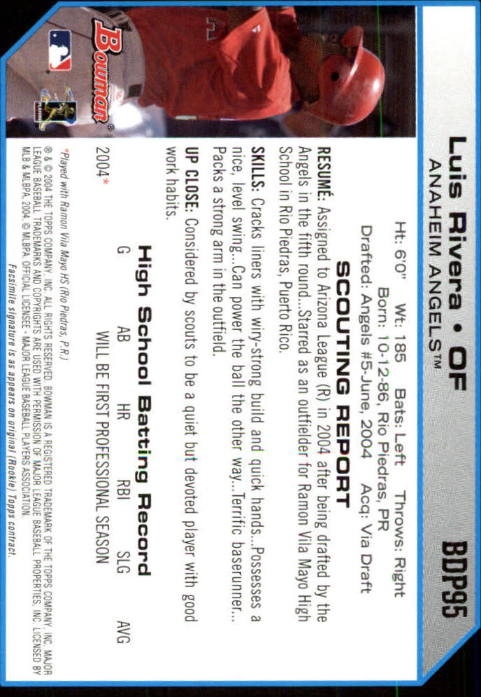 2004 Bowman Draft Baseball Card Pick (Base) - Picture 175 of 301