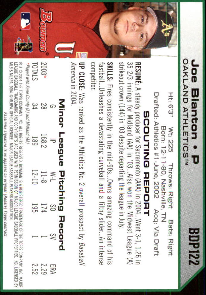 2004 Bowman Draft Baseball Card Pick (Base) - Picture 227 of 301