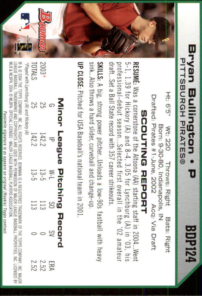 2004 Bowman Draft Baseball Card Pick (Base) - Picture 231 of 301