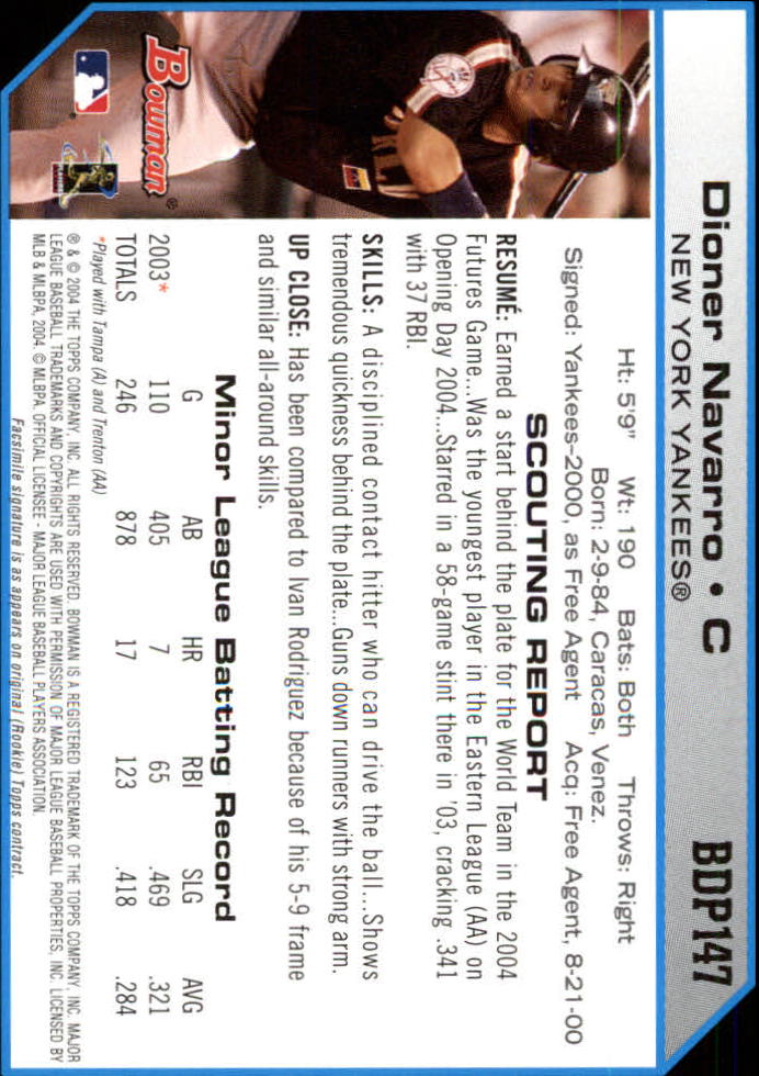 2004 Bowman Draft Baseball Card Pick (Base) - Picture 272 of 301