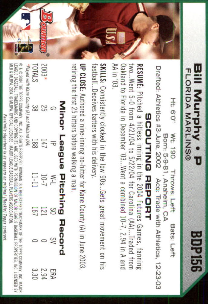 2004 Bowman Draft Baseball Card Pick (Base) - Picture 286 of 301