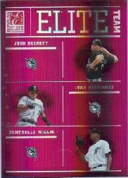 2004 Donruss Elite Team Bats #4 Josh Beckett/Dontrelle Willis/Ivan Rodriguez