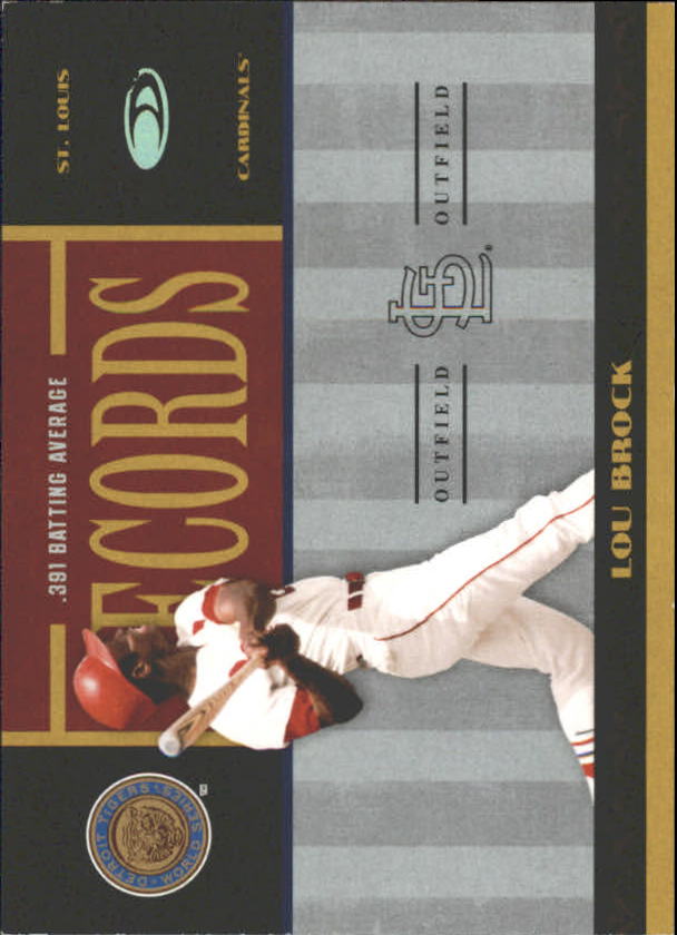 2004 Donruss World Series Records #1 Lou Brock