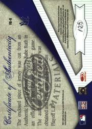 2004 Leaf Certified Materials Fabric of the Game Jersey Year #9 Babe Ruth Jsy/25 back image