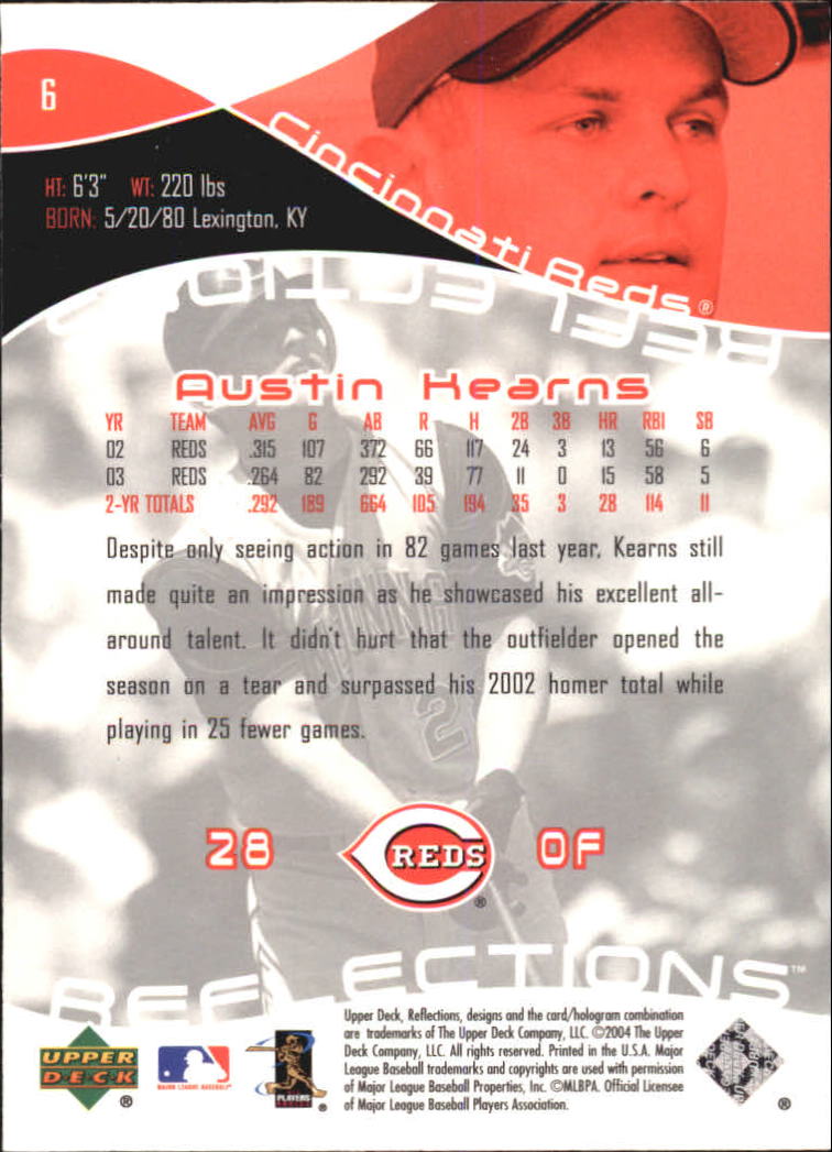 2004 Reflections #6 Austin Kearns back image