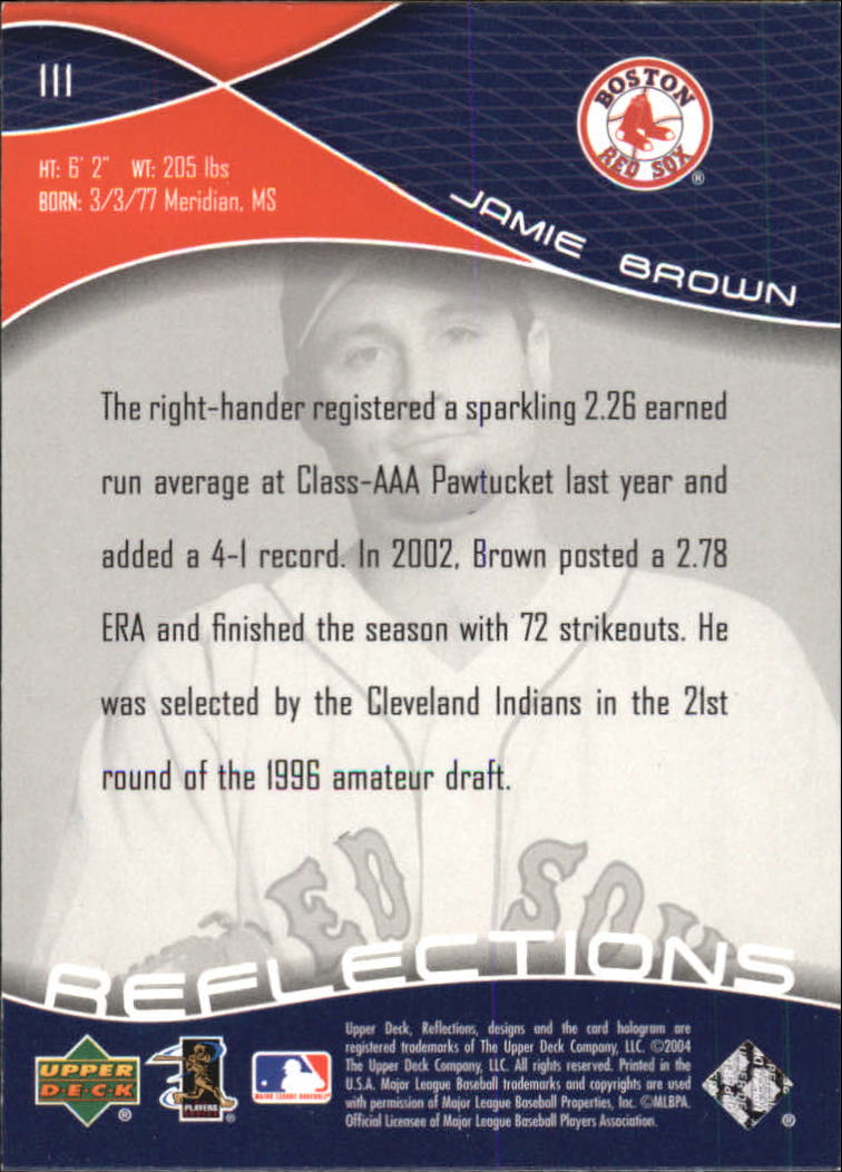 2004 Reflections #111 Jamie Brown RC back image