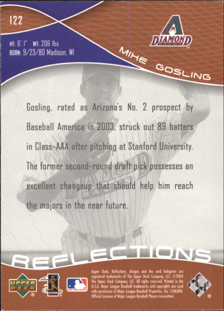2004 Reflections #122 Mike Gosling RC back image