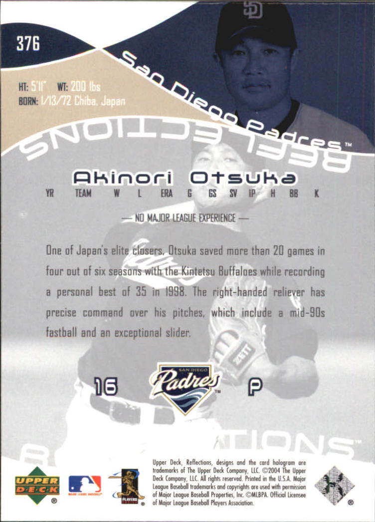 2004 Reflections #376 Akinori Otsuka RC back image