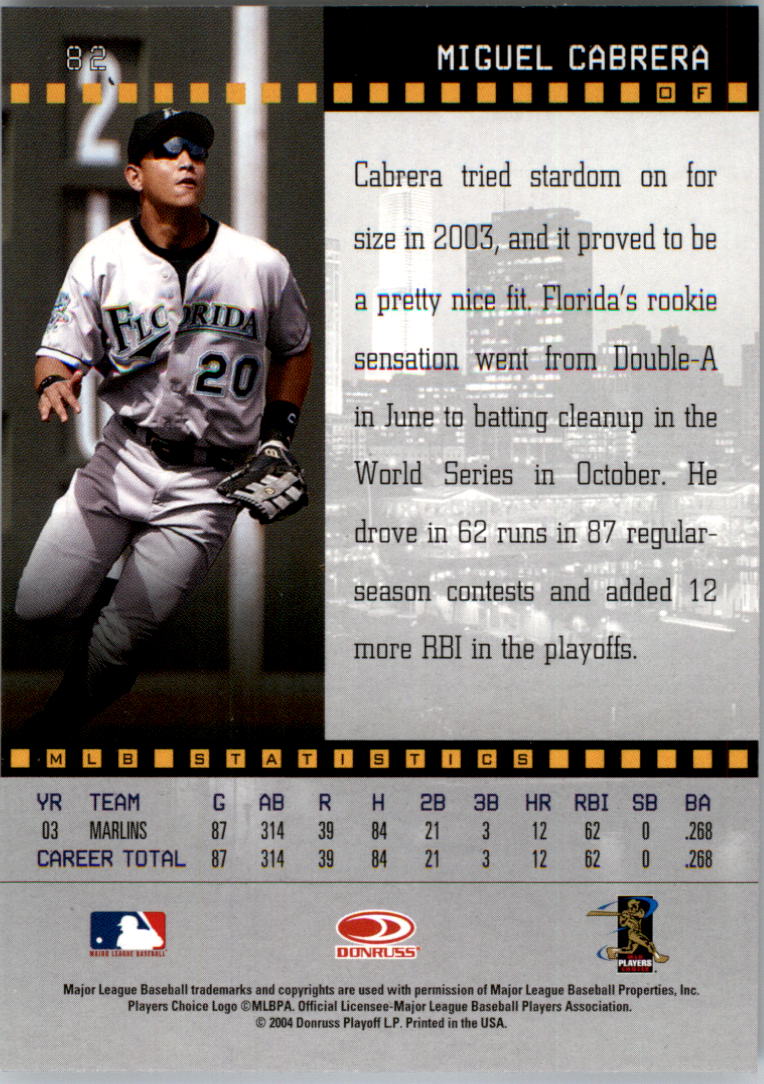 Sold at Auction: (NM) 2002 Bowman Miguel Cabrera Rookie #245