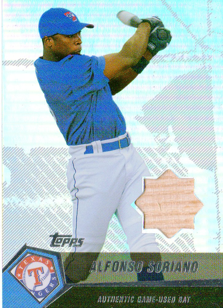 2004 Topps Clubhouse Relics #AS Alfonso Soriano Bat D