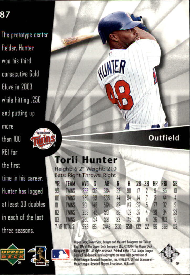 2004 Sweet Spot #87 Torii Hunter back image