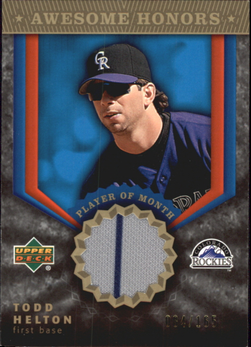 2004 Upper Deck Awesome Honors Jersey Gold #TH Todd Helton POM