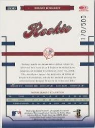 2004 Donruss World Series #200 Brad Halsey AU/500 RC back image