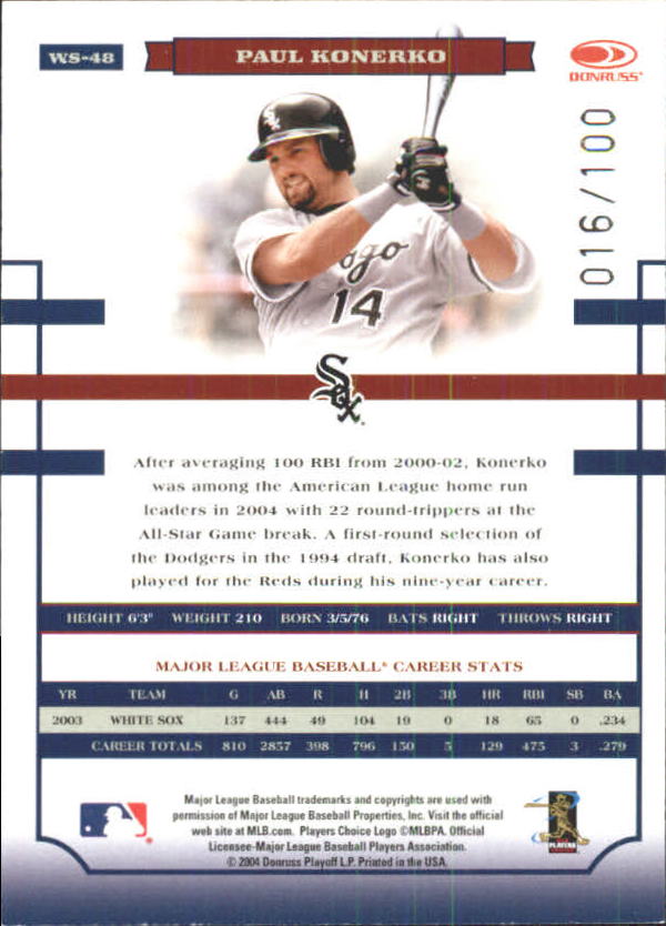 Donruss World Series HoloFoil 2004 #d/100 tú eliges - Imagen 23 de 69