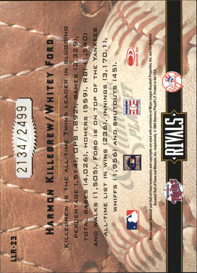 2004 Leather and Lumber Rivals #23 W.Ford/H.Killebrew back image