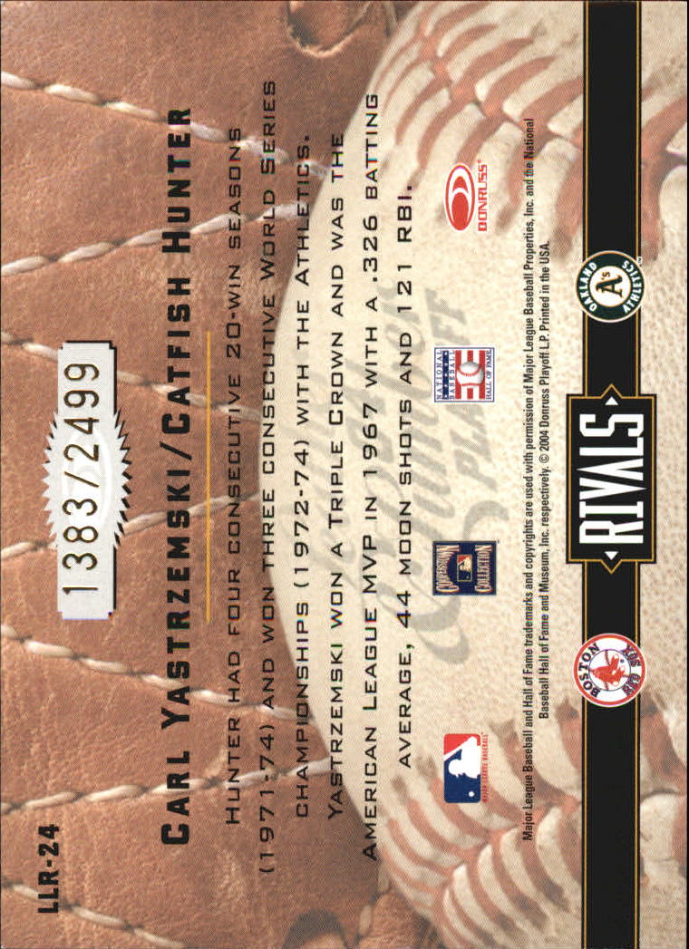2004 Leather and Lumber Rivals #24 C.Yastrzemski/C.Hunter back image