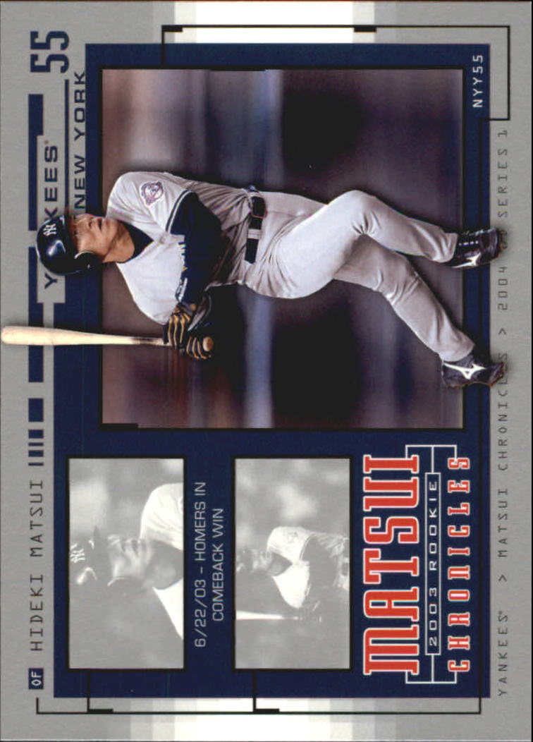 (2) 2004 (YANKEES) Upper Deck Matsui Chronicles #HM43 Hideki Matsui AS  Starts