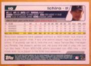 2004 Topps #10 Ichiro Suzuki back image