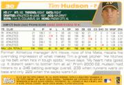 2004 Topps #30 Tim Hudson back image