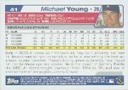 2004 Topps #41 Michael Young back image