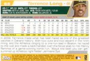 2004 Topps #65 Terrence Long back image