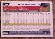 2004 Topps #75 Hank Blalock back image