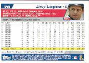 2004 Topps #78 Javy Lopez back image