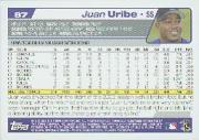 2004 Topps #87 Juan Uribe back image