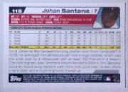 2004 Topps #115 Johan Santana back image