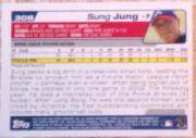2004 Topps #308 Sung Jung FY RC back image