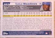 2004 Topps #323 Tydus Meadows FY RC back image
