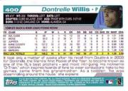 2004 Topps #400 Dontrelle Willis back image