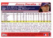 2004 Topps #504 Jhonny Peralta back image