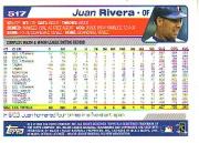 2004 Topps #517 Juan Rivera back image