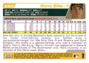2004 Topps #550 Barry Zito back image
