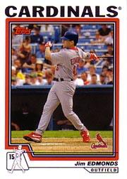 Jim Edmonds Card 2004 Topps Black #560