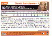 2004 Topps #676 David Aardsma DP RC back image