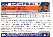 2004 Topps #680 Lastings Milledge DP RC back image