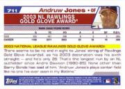 2004 Topps #711 Andruw Jones GG back image